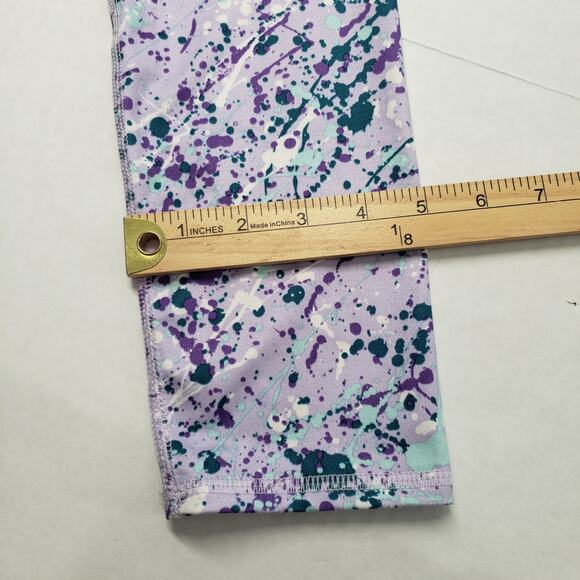 Athletic Works Leggings Girls XL 14-16 Purple Multicolor Paint Splatter Active - Picture 8 of 14